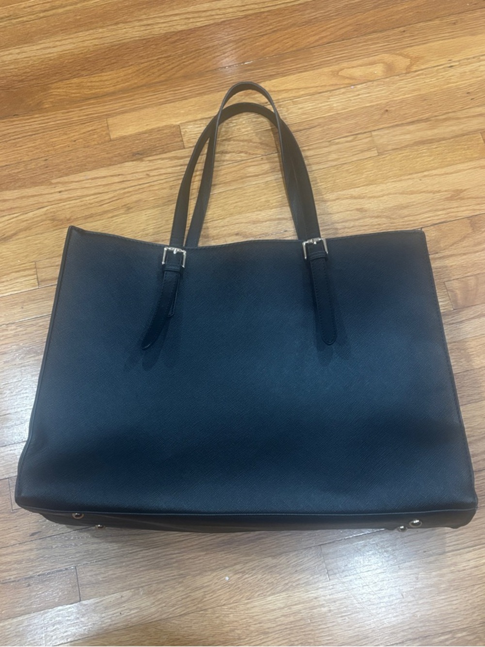 Black Structured Tote Bag